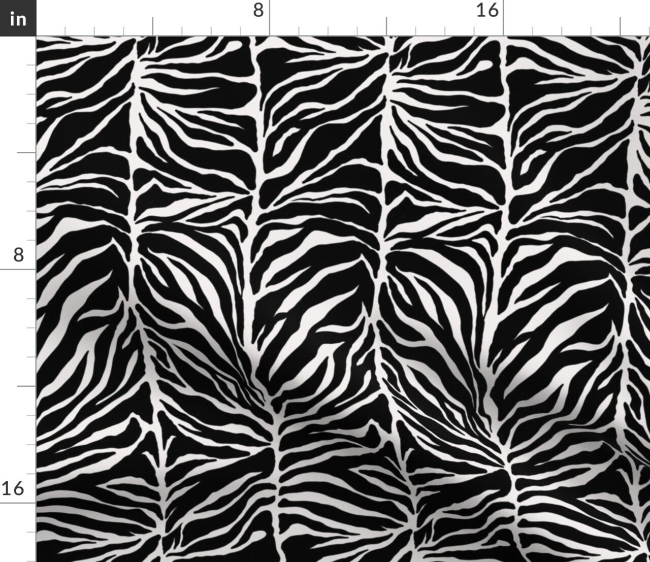 Animal Print Zebra Stripe Exotic Safari Neutral Wild Animals Modern Black Custom Printed Fabric by Spoonflower Various Fabrics by the Yard or Fat Quarter